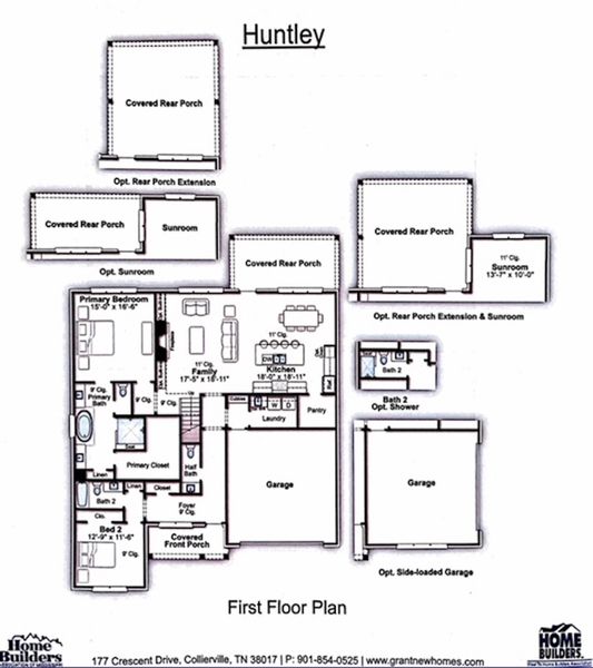 2D floor plan layout of this home in White Oak, Arlington, TN (Image 5).