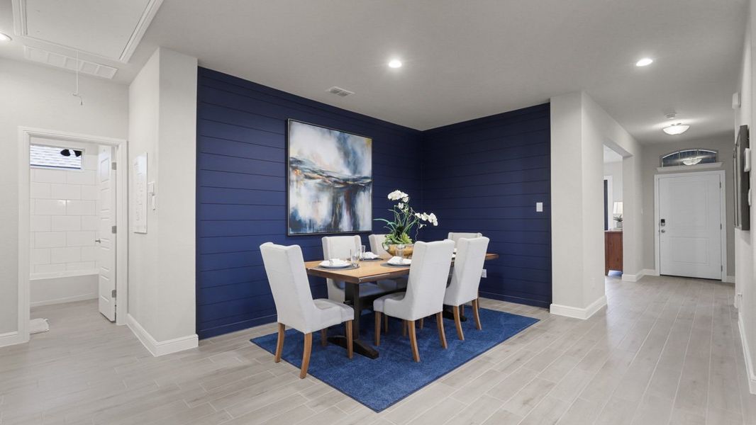 Furnished interior view inside a new home in Bluestem, Rhome (Image 12).