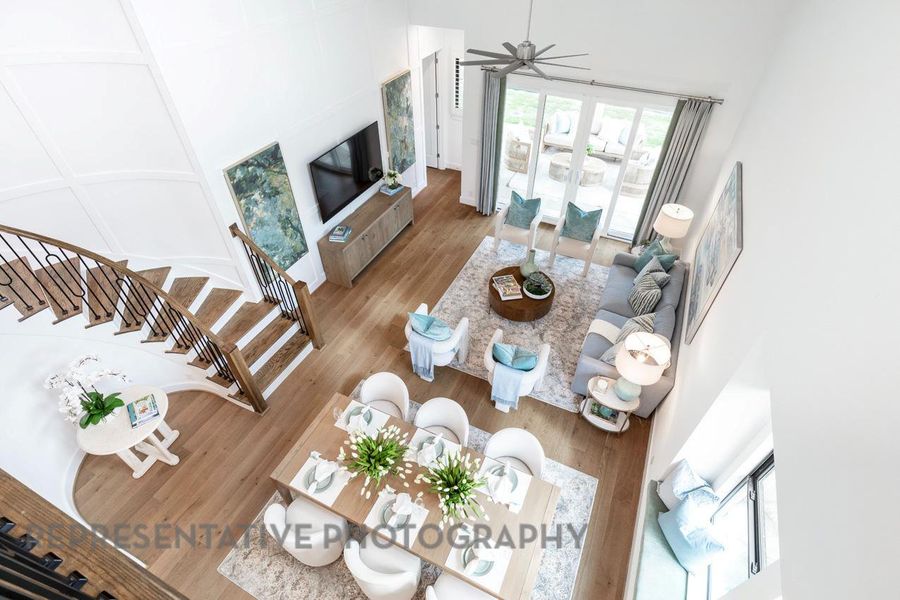 Furnished interior view inside a new home in Wolf Ranch, Georgetown (Image 23).