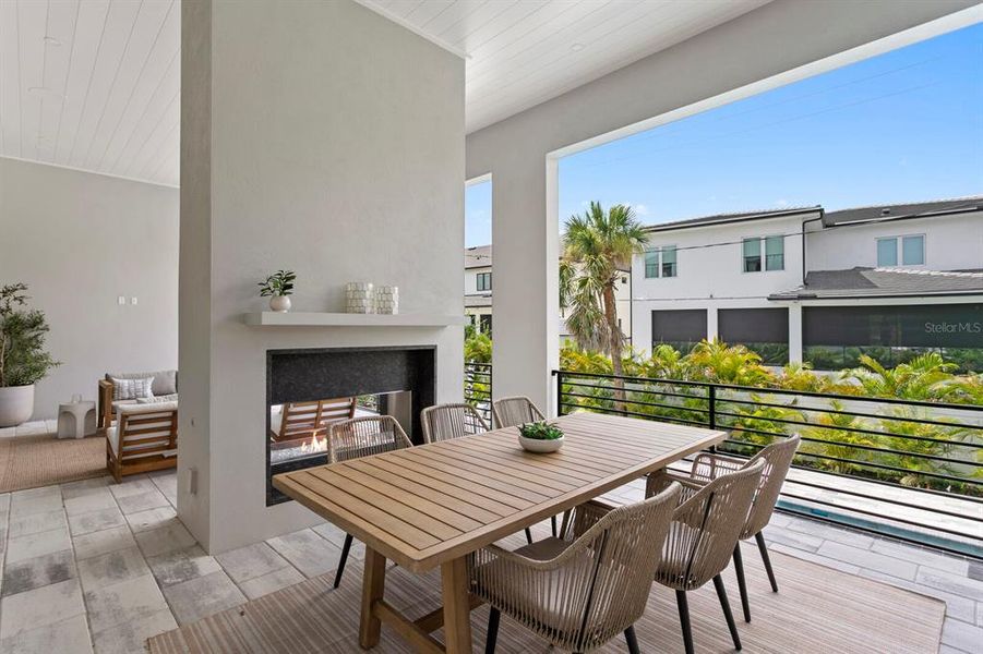 Exterior details and patio area of a home in , Tampa (Image 36).