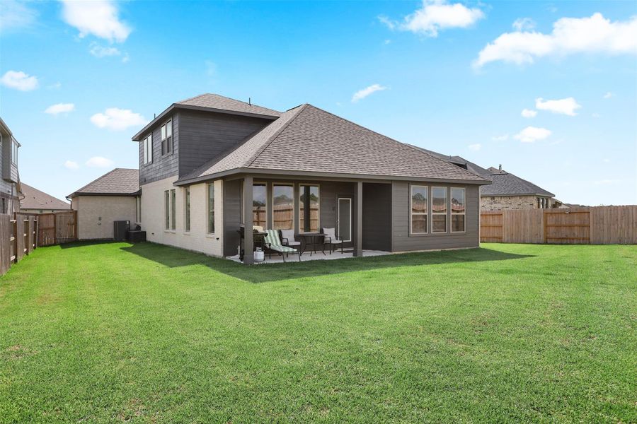 Exterior details and patio area of a home in , Texas City (Image 4). Exterior details and patio area of a home in , Texas City (Image 4).