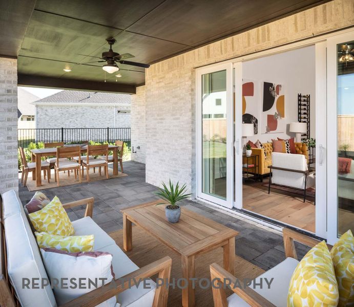 Exterior details and patio area of a home in Bridgeland, Cypress (Image 2).