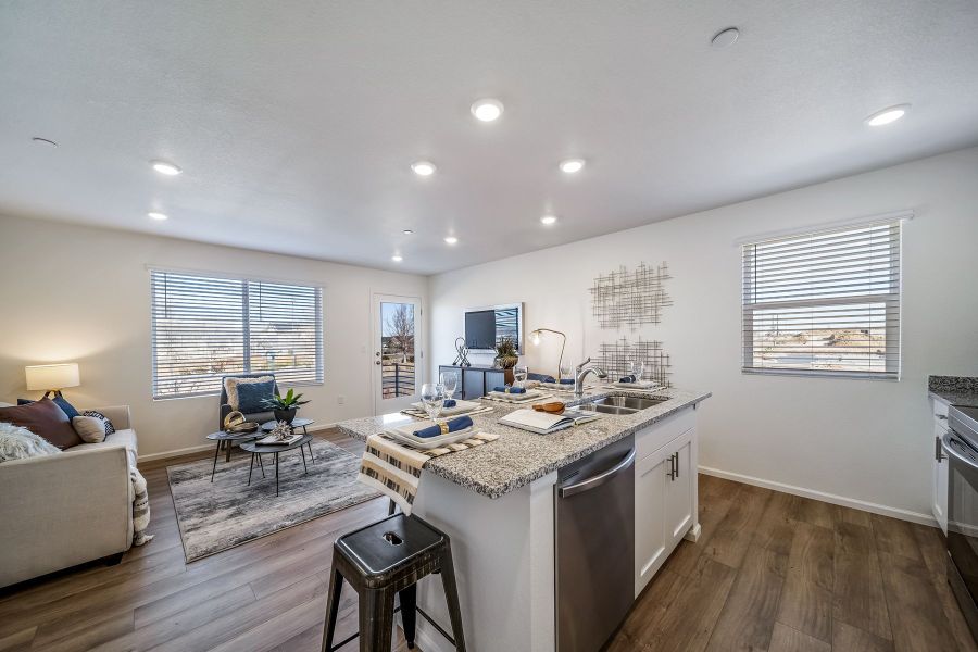 Furnished interior view inside a new home in Thompson River Ranch, Johnstown (Image 4).