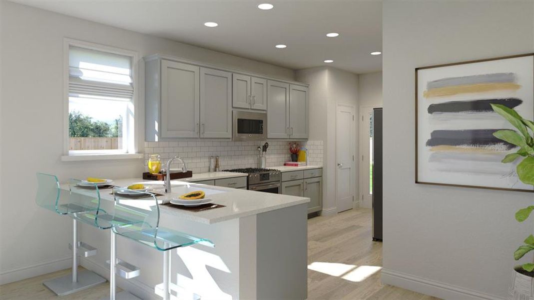 Furnished interior view inside a new home in Symmetry 37s, Frisco (Image 4). Furnished interior view inside a new home in Symmetry 37s, Frisco (Image 4).