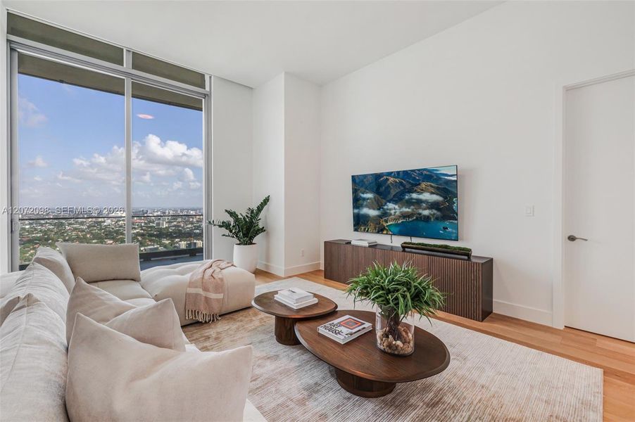 Furnished interior view inside a new home in , Miami (Image 18).