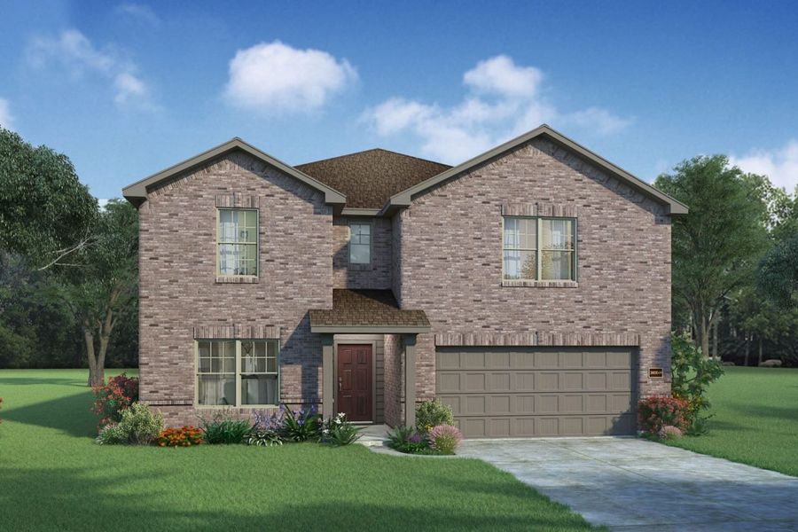 Representative exterior photo of a completed home built from the Boxwood III Trinity Grove Signature by Brohn Homes in Trinity Grove, Spring, TX (Image 14).