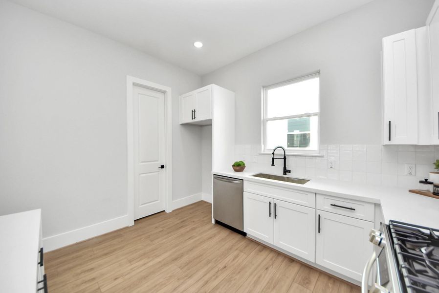 Furnished interior view inside a new home in Skyline Homes at Cavalcade, Houston (Image 29). Furnished interior view inside a new home in Skyline Homes at Cavalcade, Houston (Image 29).