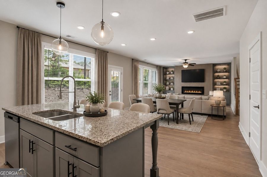 Furnished interior view inside a new home in The Fairways at Mirror Lake, Villa Rica (Image 28).