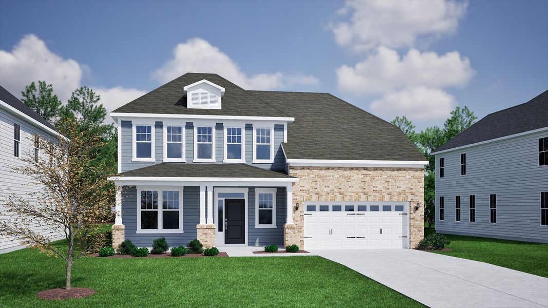 Representative exterior photo of a completed home built from the Nottely - Vanguard Collection by Mungo Homes in Hanes Lake, Winston-Salem, NC (Image 14). Representative exterior photo of a completed home built from the Nottely - Vanguard Collection by Mungo Homes in Hanes Lake, Winston-Salem, NC (Image 14).