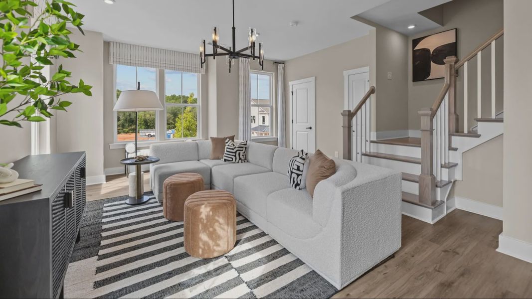 The Landon by DRB Homes in Greenway Overlook Charlotte NC - Living Space The Landon by DRB Homes in Greenway Overlook Charlotte NC - Living Space