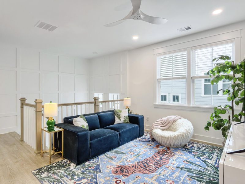 Furnished interior view inside a new home in Overlook at Copahee Sound, Awendaw (Image 50).
