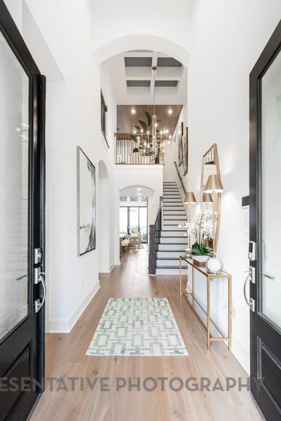 Furnished interior view inside a new home in Meridiana: 65ft. lots, Manvel (Image 10).