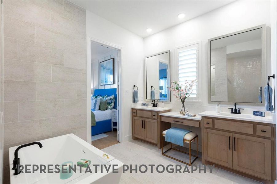 Furnished interior view inside a new home in Wildflower Ranch, Dish (Image 7).
