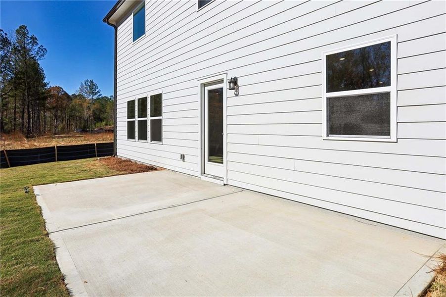 Exterior details and patio area of a home in Arbors at Richland Creek, Buford (Image 3). Exterior details and patio area of a home in Arbors at Richland Creek, Buford (Image 3).