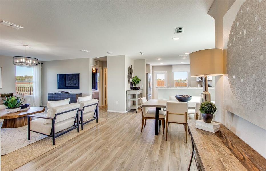 Spacious dining area *Model representation