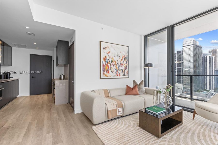 Furnished interior view inside a new home in , Miami (Image 28).