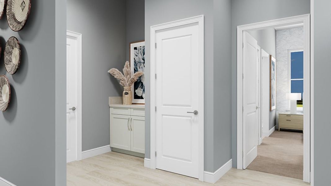 Representative furnished interior of a home built from the Florence by Taylor Morrison in Esplanade at Rivergrass, Naples (Image 11).