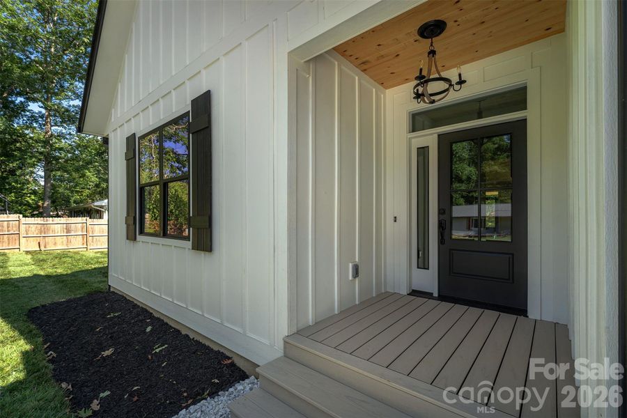 Exterior details and patio area of a home in , Hendersonville (Image 26).