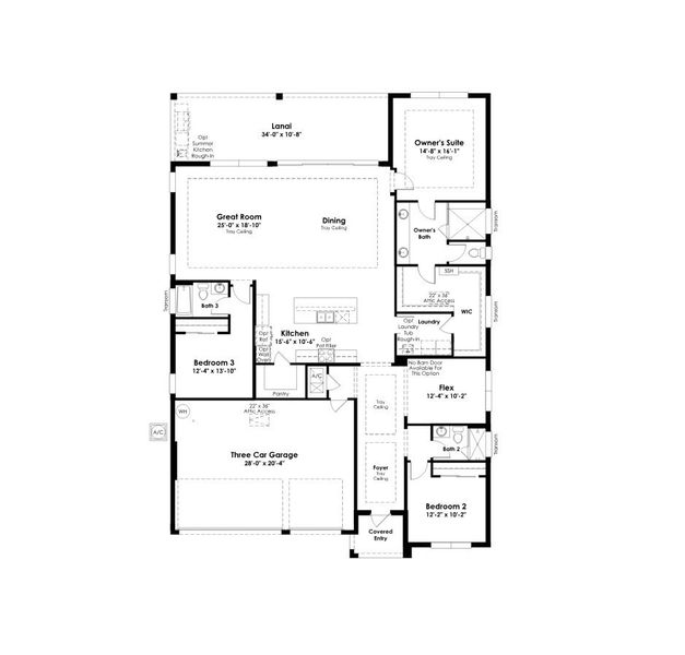 2D floor plan layout of this home in Cresswind at Lake Harris, Tavares, FL (Image 5). 2D floor plan layout of this home in Cresswind at Lake Harris, Tavares, FL (Image 5).
