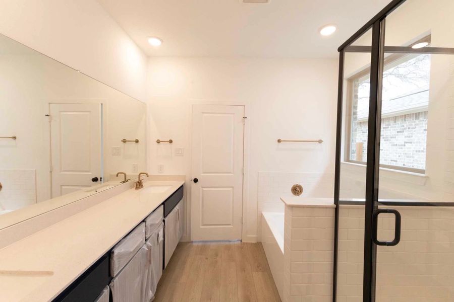 Primary Bathroom Construction Progress featuring the Sapphire Collection