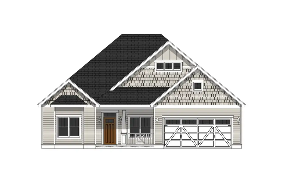 Representative exterior photo of a completed home built from the Ansley by Bill Clark Homes in Sidbury Landing, Wilmington, NC (Image 26). Representative exterior photo of a completed home built from the Ansley by Bill Clark Homes in Sidbury Landing, Wilmington, NC (Image 26).