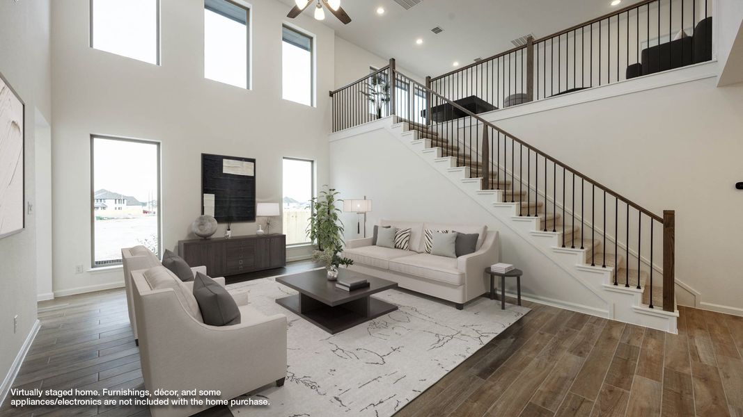 Furnished interior view inside a new home in Lariat 45', Liberty Hill (Image 4).