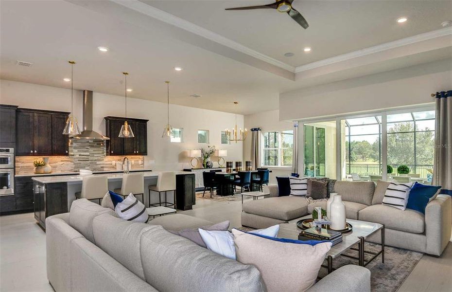 Furnished interior view inside a new home in Del Webb Stone Creek, Ocala (Image 16). Furnished interior view inside a new home in Del Webb Stone Creek, Ocala (Image 16).