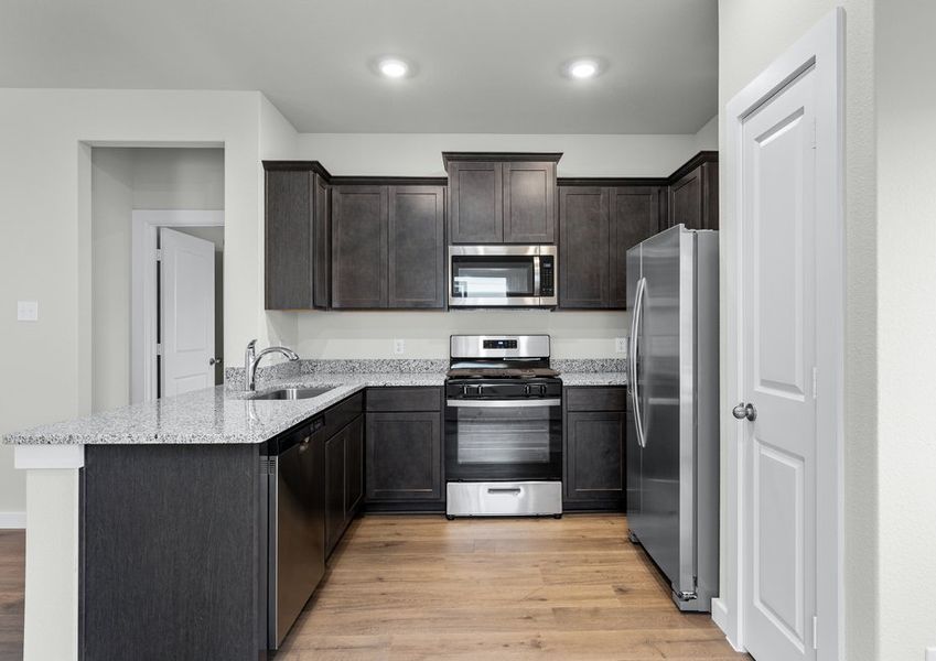 The kitchen has energy-efficient appliances. The kitchen has energy-efficient appliances.