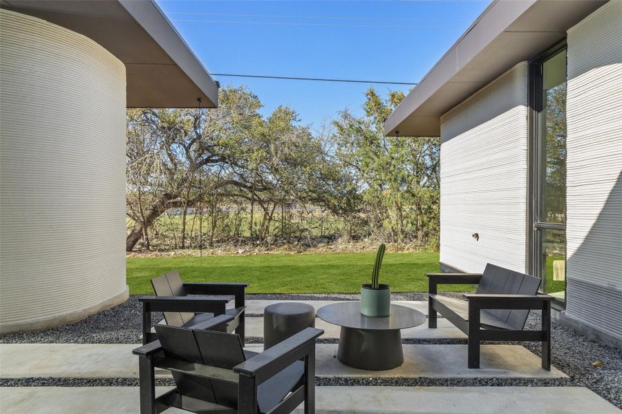 View of patio