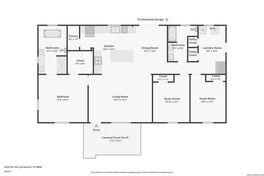 2D floor plan layout of this home in , Jourdanton, TX (Image 3).