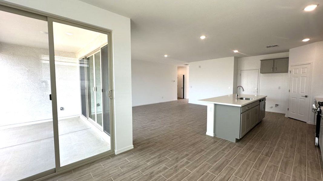 Dining nook to kitchen and great room