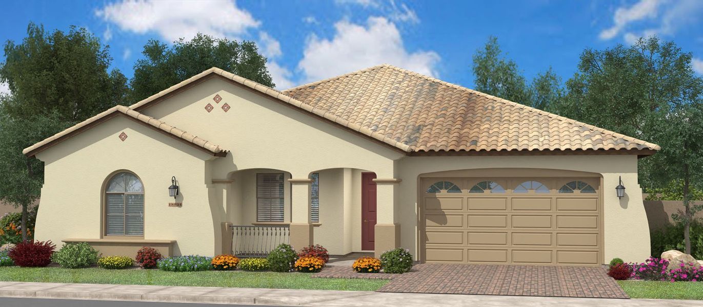 Representative exterior photo of a completed home built from the Duncan's Point by Fulton Homes in Sonoma Coast, San Tan Valley, AZ (Image 2). Representative exterior photo of a completed home built from the Duncan's Point by Fulton Homes in Sonoma Coast, San Tan Valley, AZ (Image 2).