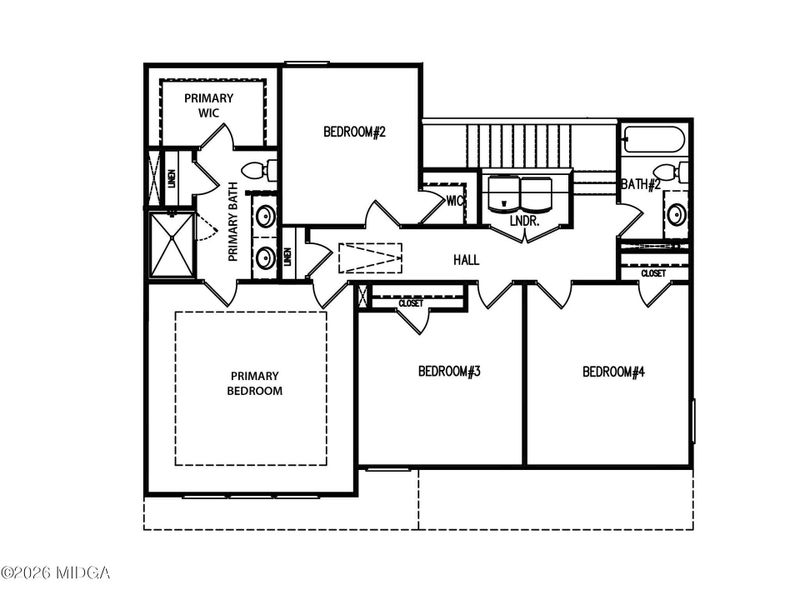 2D floor plan layout of this home in Langston Place, Perry, GA (Image 3).