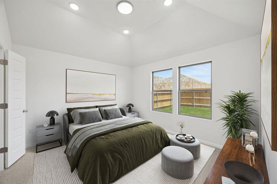 Primary Suite in the Cypress home plan by Trophy Signature Homes - REPRESENTATIVE PHOTO