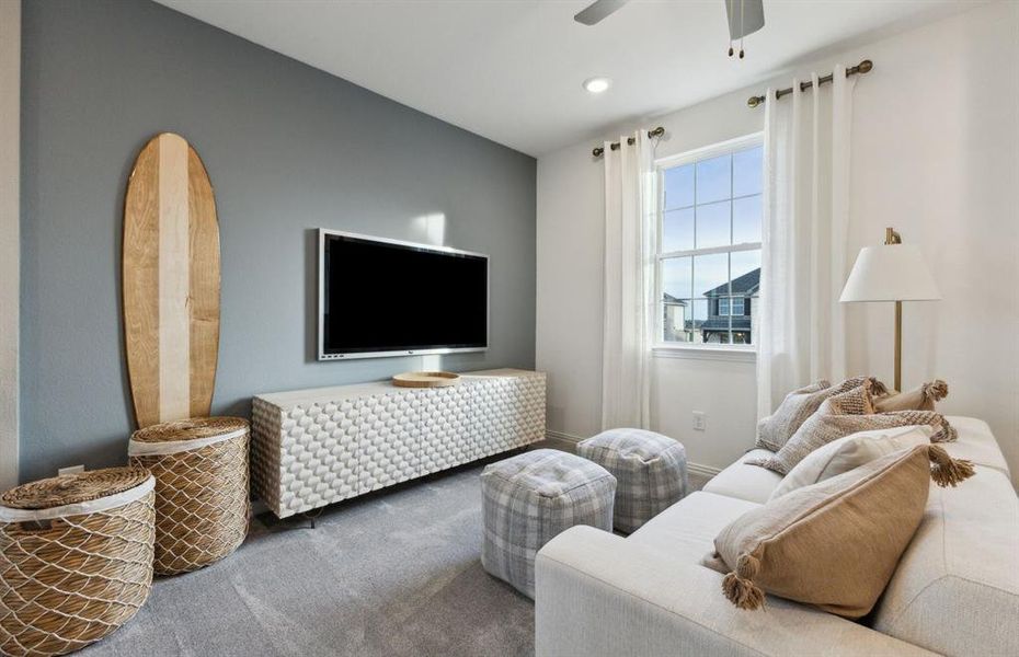 Light-filled loft area providing additional living space *Model representation