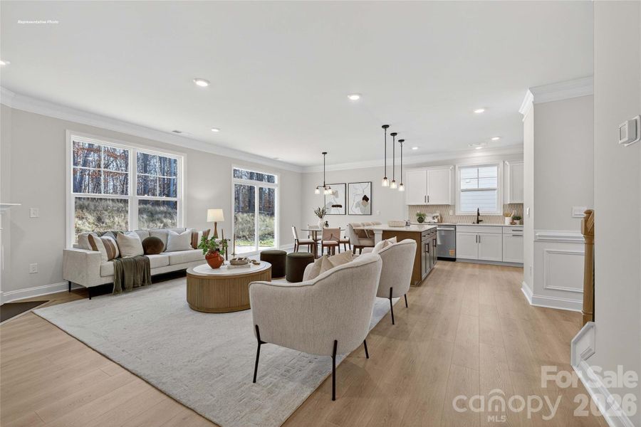 Furnished interior view inside a new home in , Mooresville (Image 26).