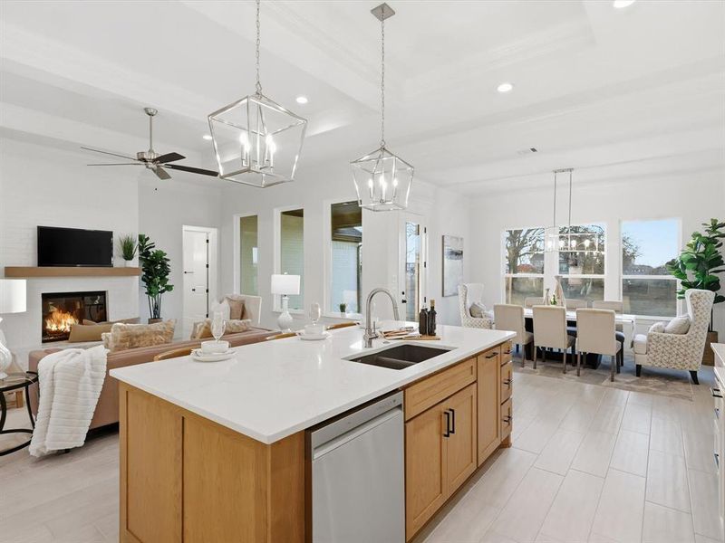 Furnished interior view inside a new home in , Azle (Image 12).