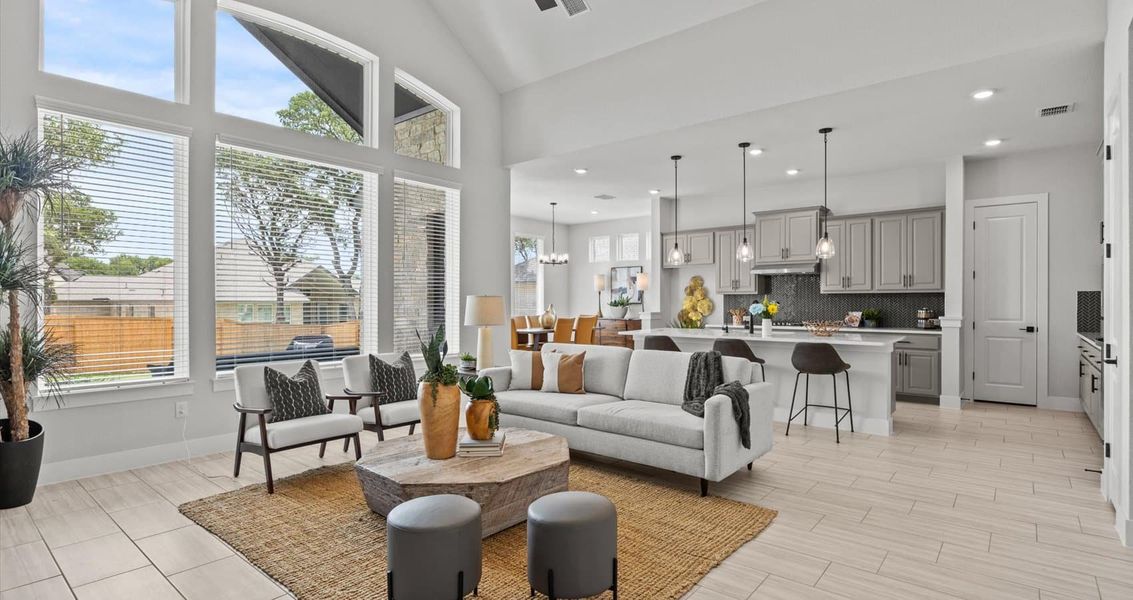 Furnished interior view inside a new home in 6 Creeks, Kyle (Image 5).