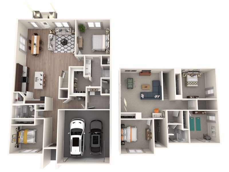 2D floor plan layout for the The Kessler (C454) by Meritage Homes in Autry Pond, San Antonio, TX (Image 4). 2D floor plan layout for the The Kessler (C454) by Meritage Homes in Autry Pond, San Antonio, TX (Image 4).