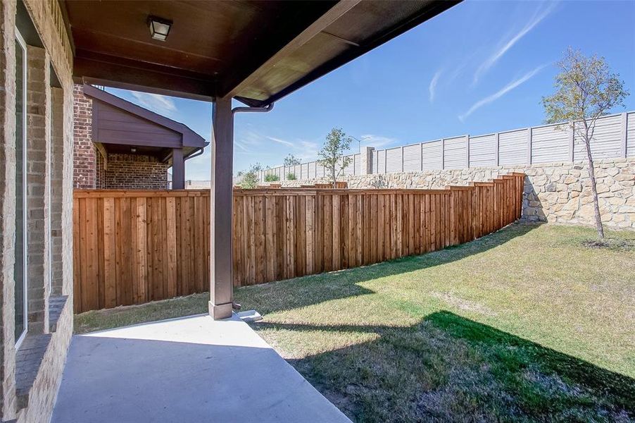 Covered back patio