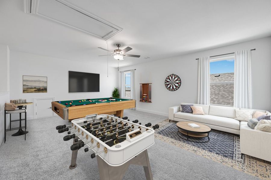 Furnished interior view inside a new home in Madero 50s, Fort Worth (Image 5). Furnished interior view inside a new home in Madero 50s, Fort Worth (Image 5).