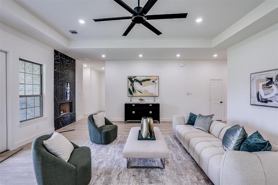 Furnished interior view inside a new home in , Azle (Image 5). Furnished interior view inside a new home in , Azle (Image 5).