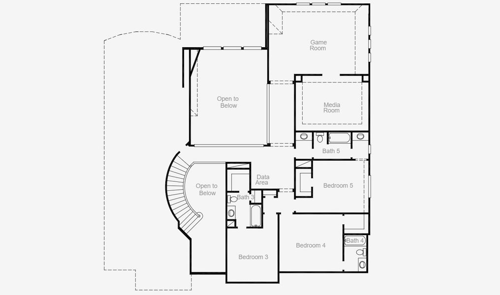2D floor plan layout for the Dimmitt (4573-HL-60) by Coventry Homes in Dunham Pointe 70', Cypress, TX (Image 1). 2D floor plan layout for the Dimmitt (4573-HL-60) by Coventry Homes in Dunham Pointe 70', Cypress, TX (Image 1).
