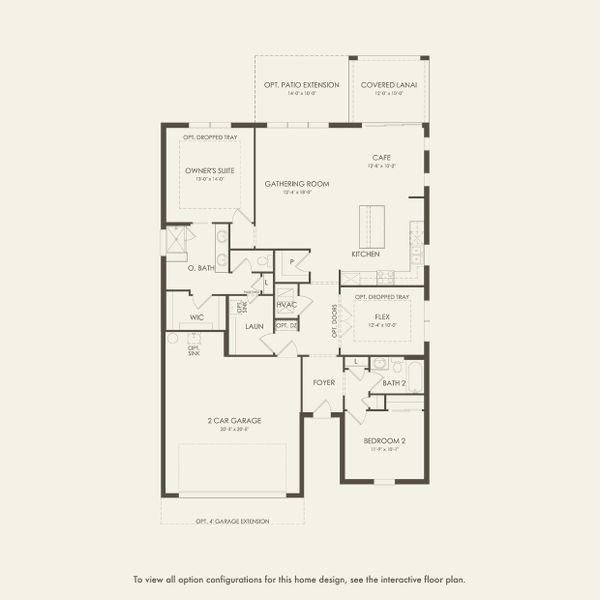 2D floor plan layout of this home in Preserve at Waterway Village, Vero Beach, FL (Image 3).