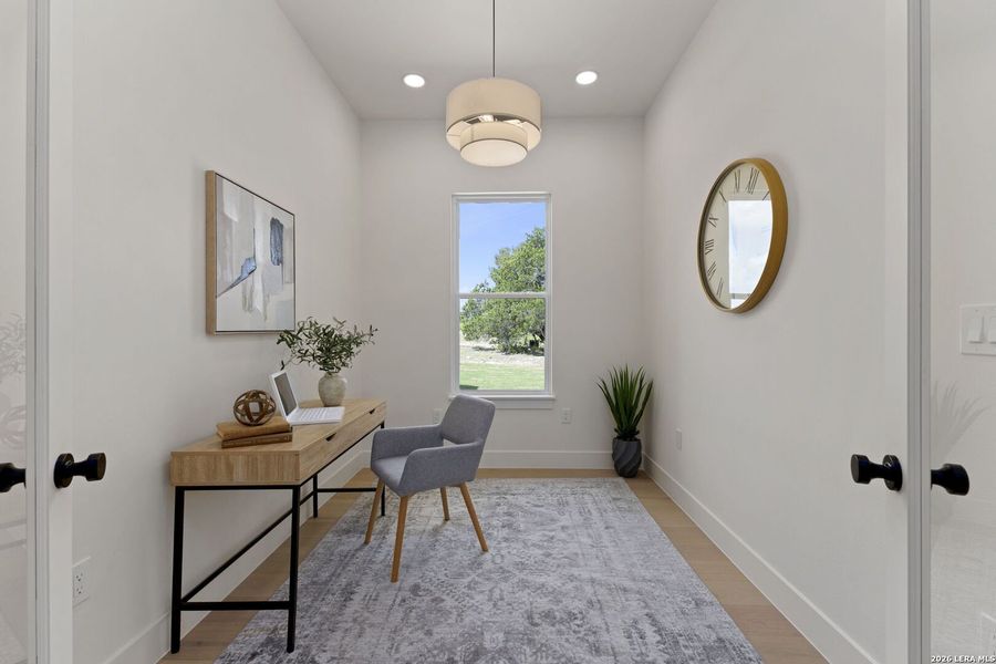 Furnished interior view inside a new home in , Bandera (Image 17).