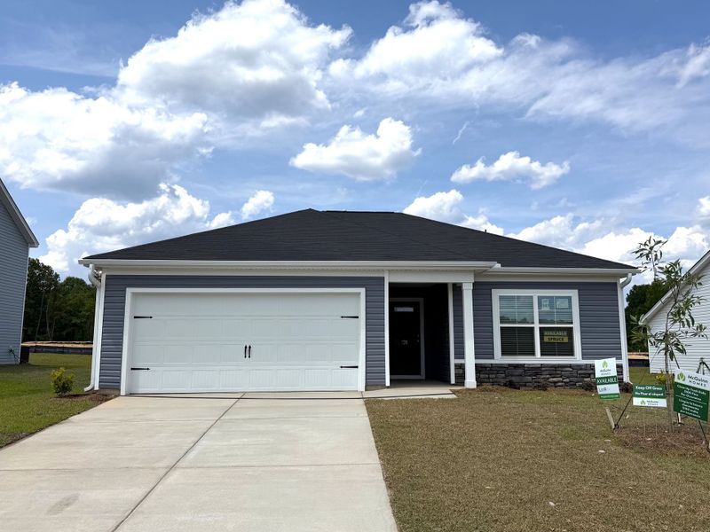 Front exterior of a new home in Reserve at Mill Creek, Columbia, SC, highlighting curb appeal (Image 2). Front exterior of a new home in Reserve at Mill Creek, Columbia, SC, highlighting curb appeal (Image 2).