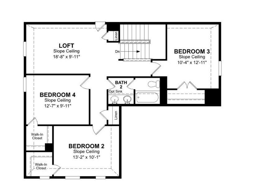 2D floor plan layout of this home in Saddle Creek Ranch, Cibolo, TX (Image 2).