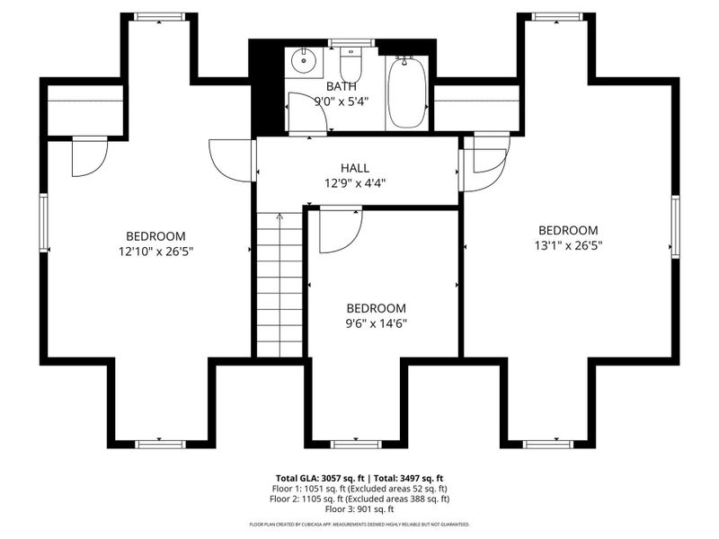 2D floor plan layout of this home in , Black Mountain, NC (Image 5).