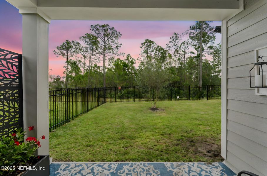 Exterior details and patio area of a home in Seminole Palms Single-Family Homes, Palm Coast (Image 4).