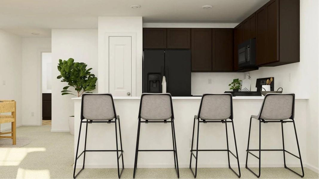 Furnished interior view inside a new home in Plum Creek North, Kyle (Image 3).
